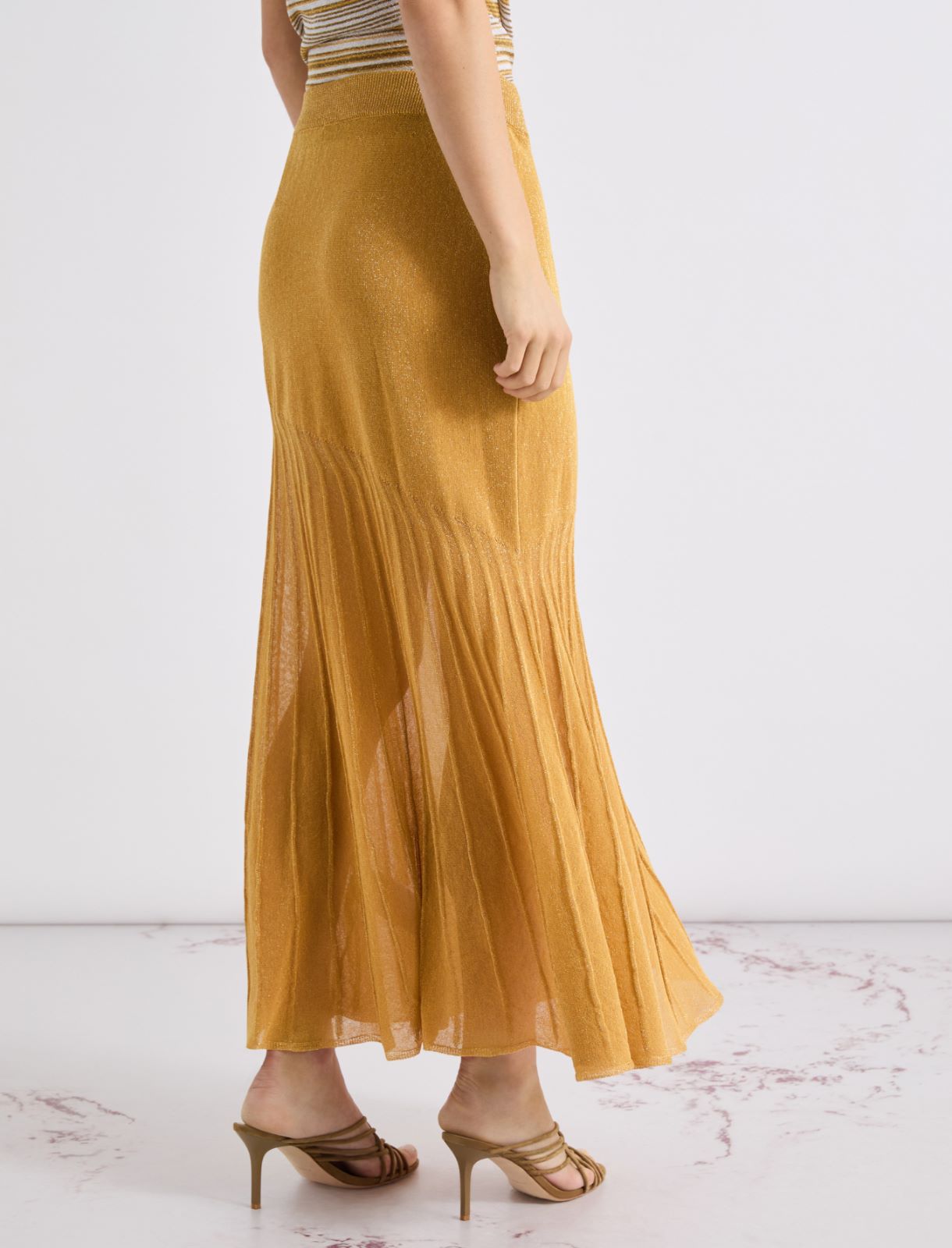 Diagonal-yoke skirt - SAFFRON - Marella - 3