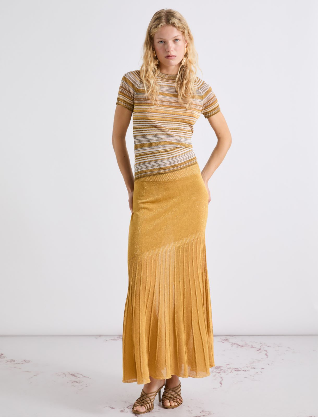 Diagonal-yoke skirt - SAFFRON - Marella - 4