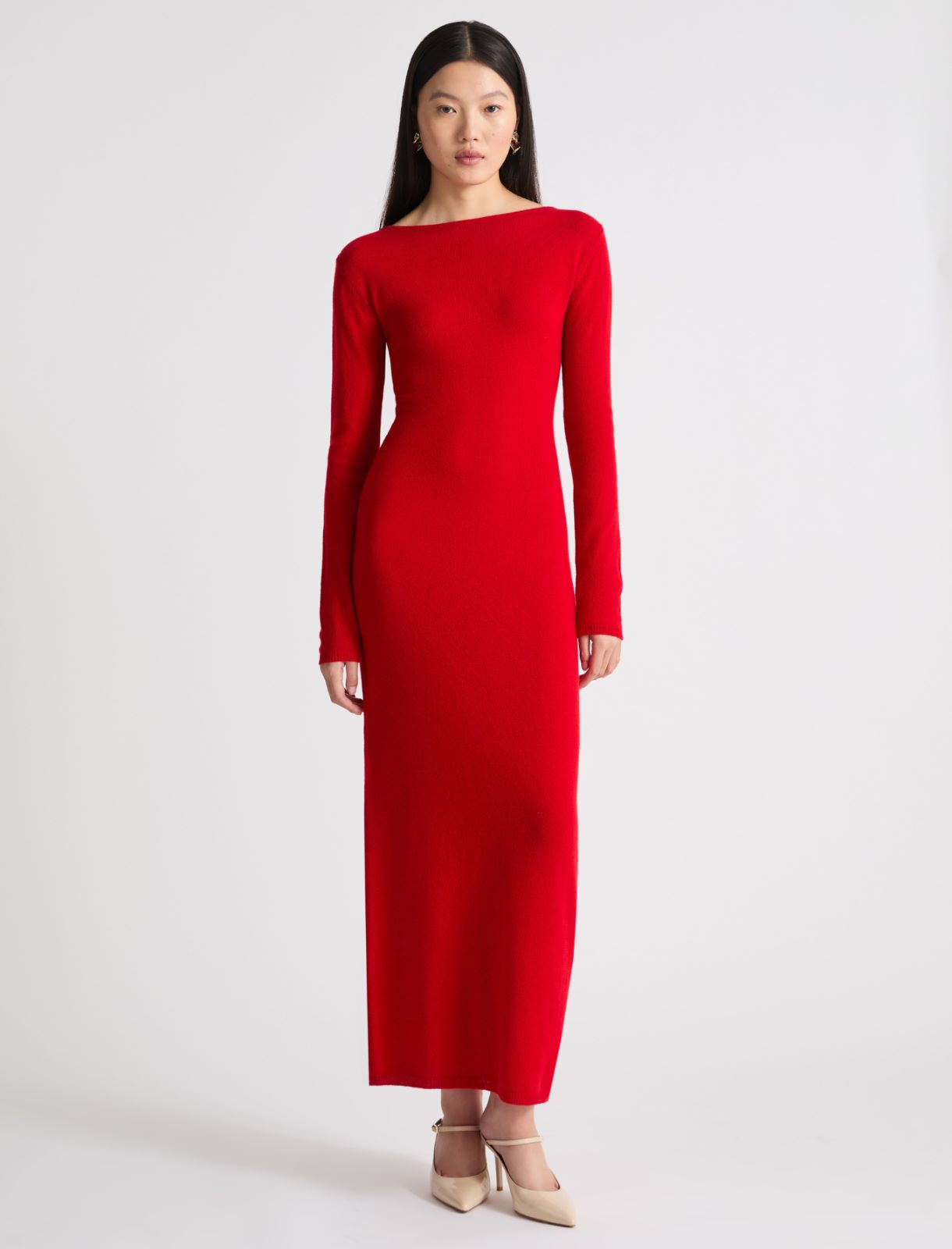 Slim-fit cashmere dress - RED - Marella - 2