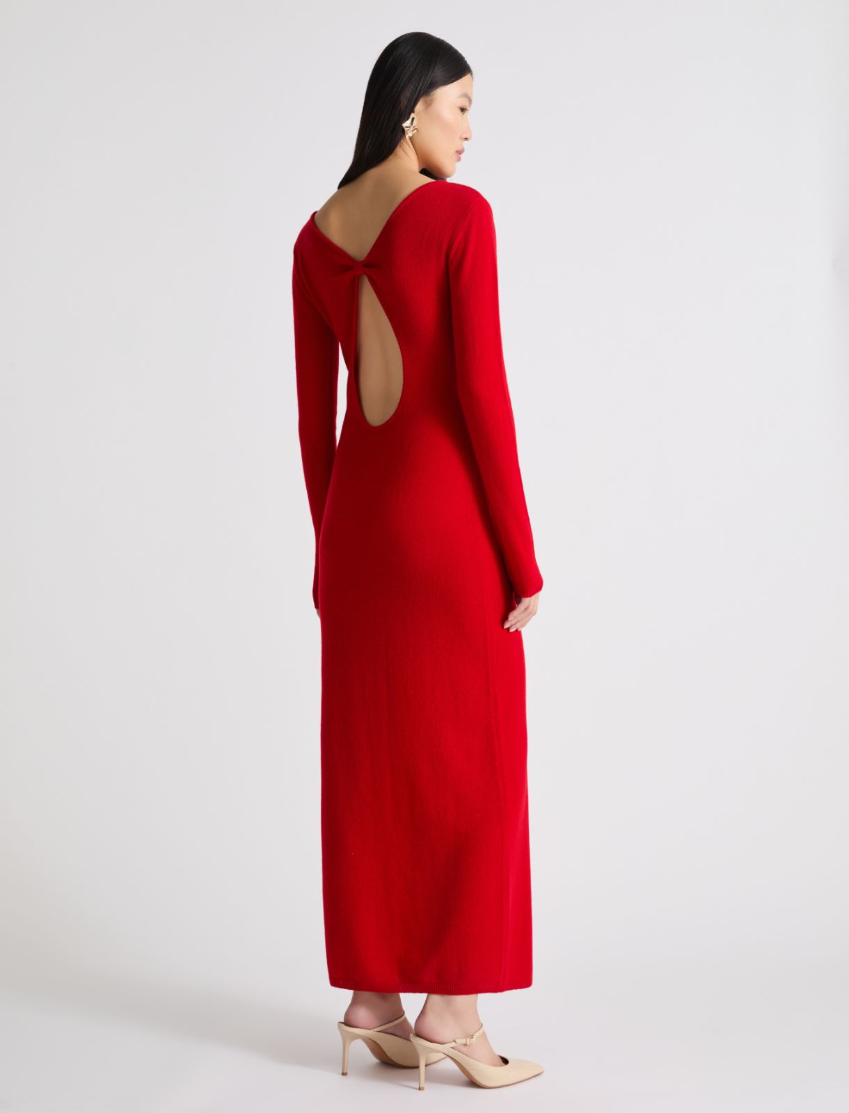 Slim-fit cashmere dress - RED - Marella - 3