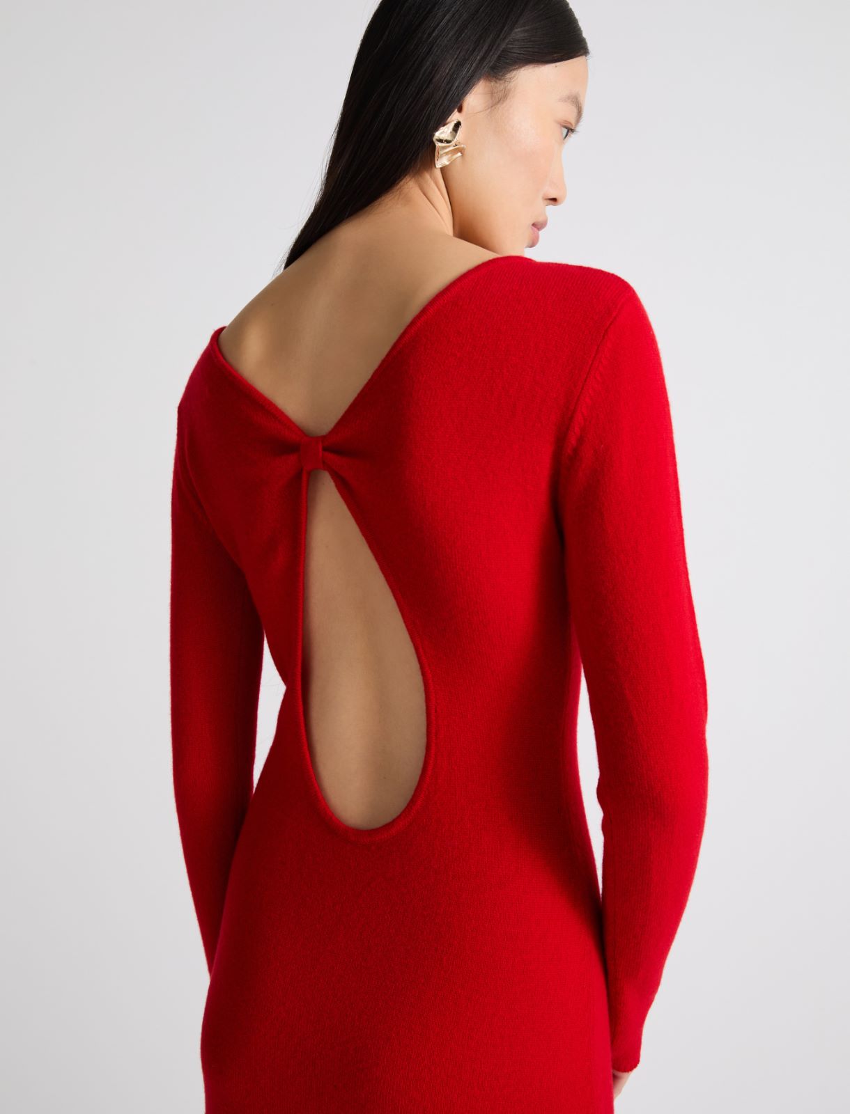 Slim-fit cashmere dress - RED - Marella - 5