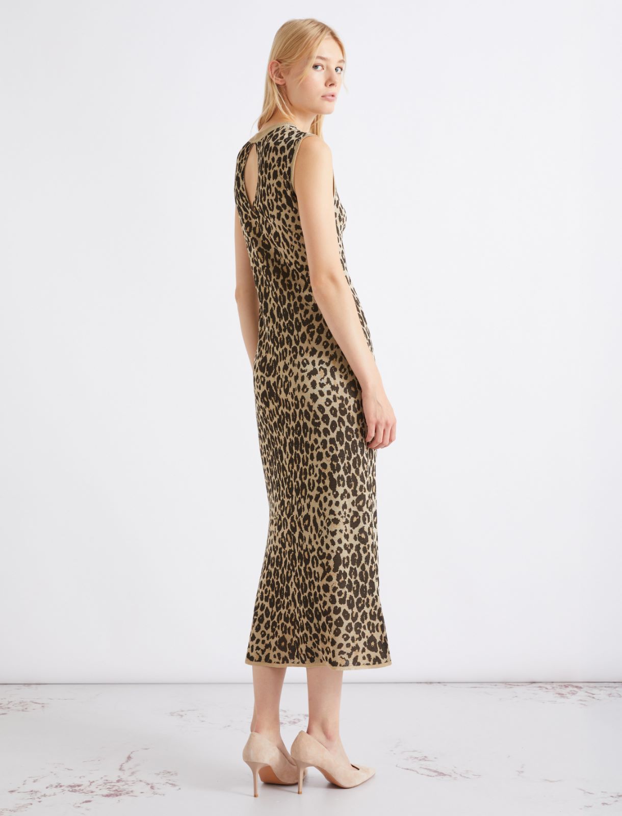 Abito midi in maglia jacquard - BEIGE - Marella - 2