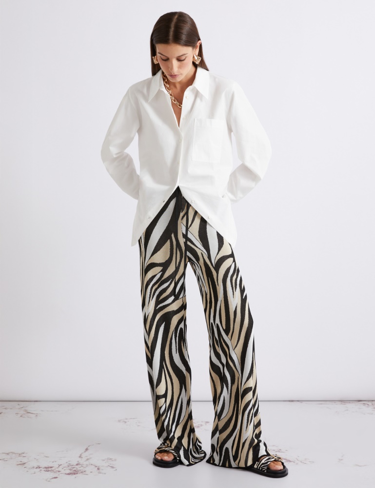 Jacquard knit fabric trousers - Marella