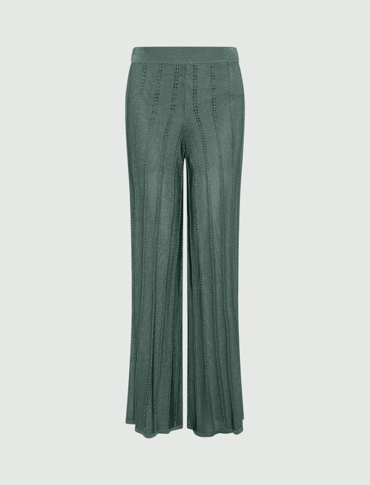 Open-knit trousers - GREEN - Marella
