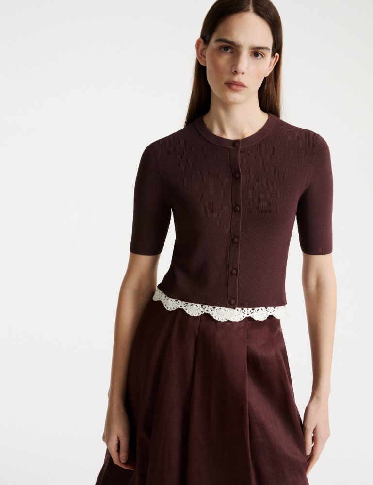 Kardigan z miękkiej dzianiny wiskozowej - Marella