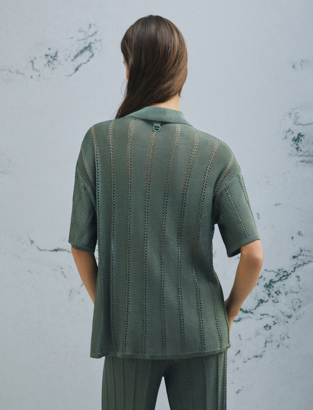 Short-sleeved viscose cardigan - GREEN - Marella - 3