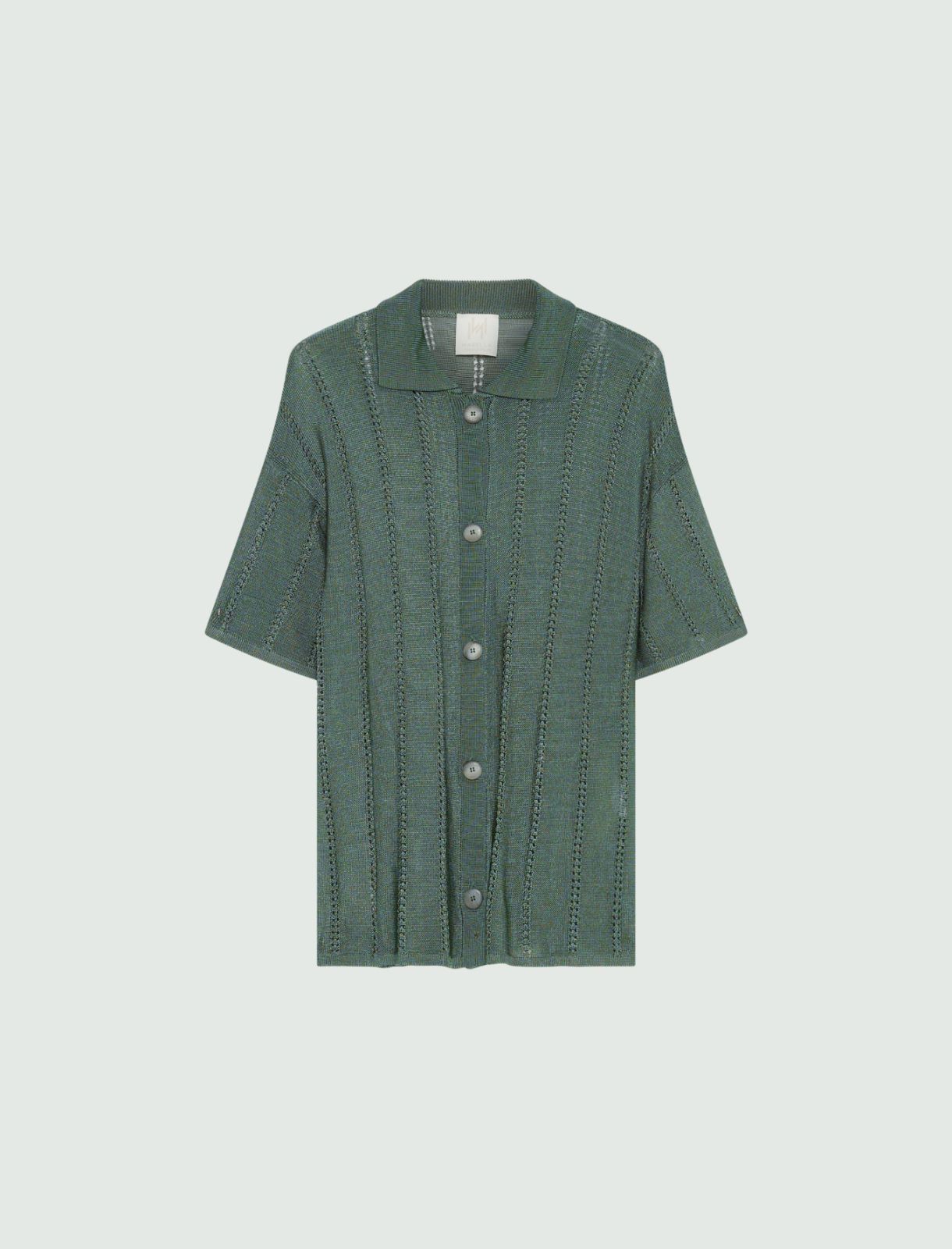 Short-sleeved viscose cardigan - GREEN - Marella