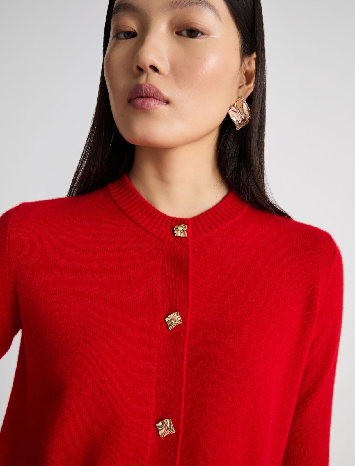 Cashmere cardigan - RED - Marella - 5