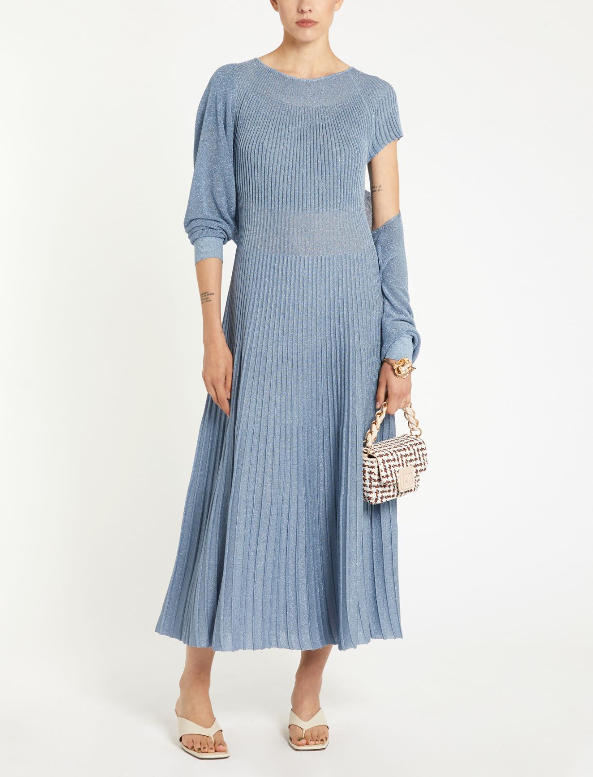 Lurex knit shrug - LIGHT BLUE - Marella