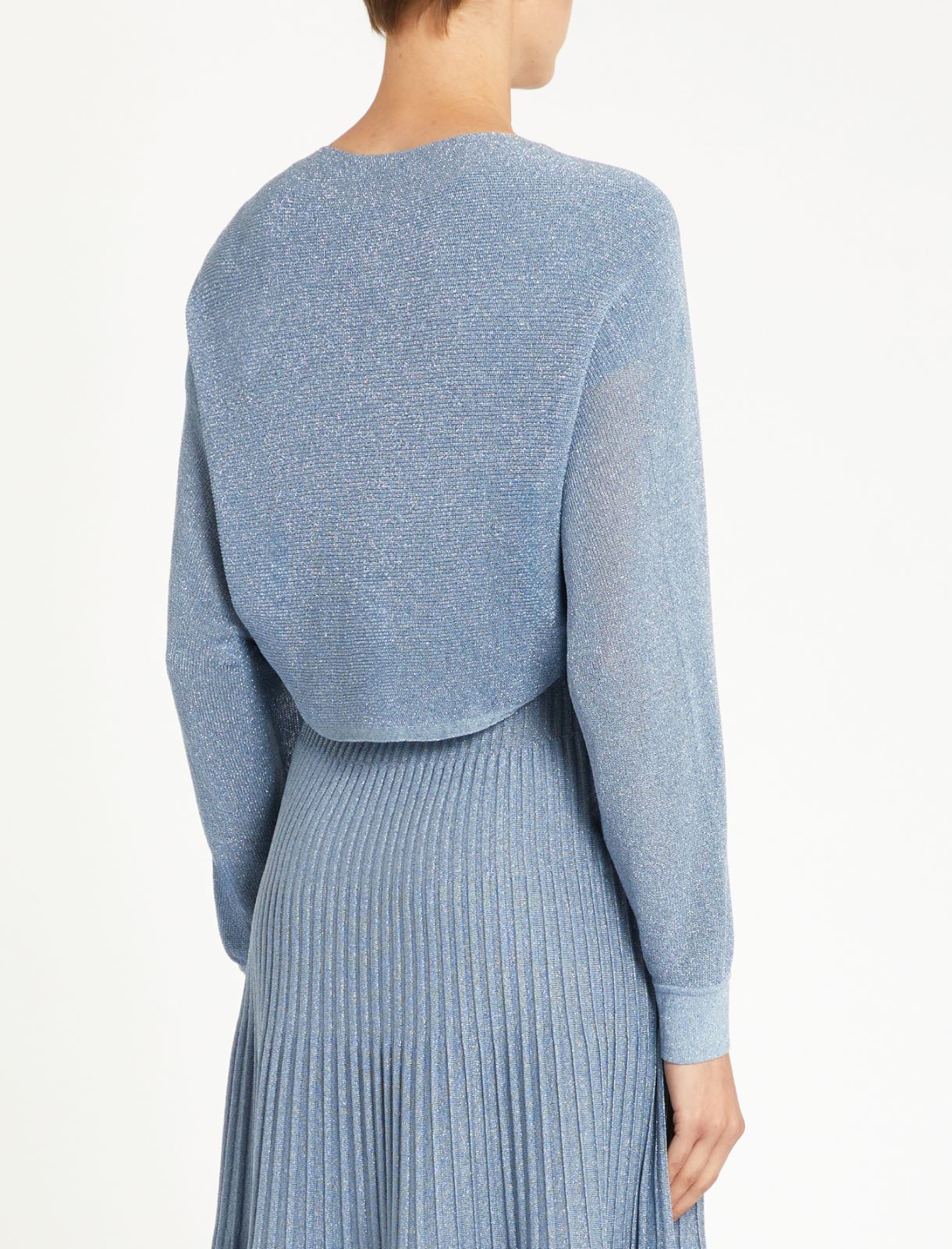 Lurex knit shrug - LIGHT BLUE - Marella - 2
