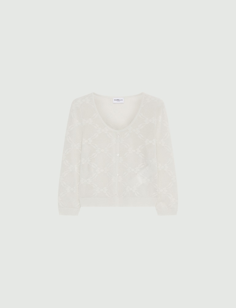Ultra-light lace knit cardigan - Marella