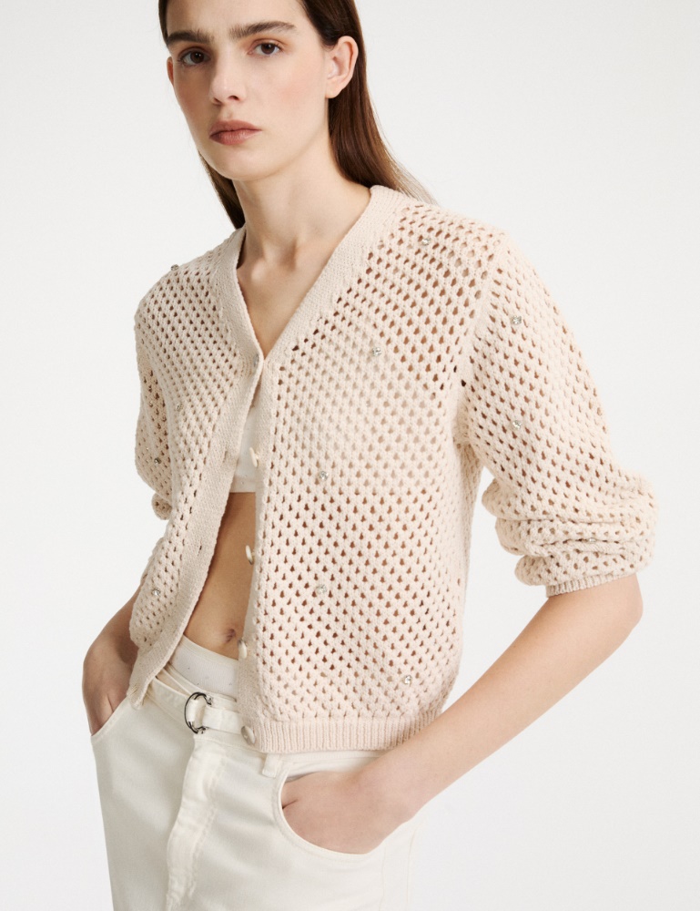 Cardigan a rete con strass - Marella