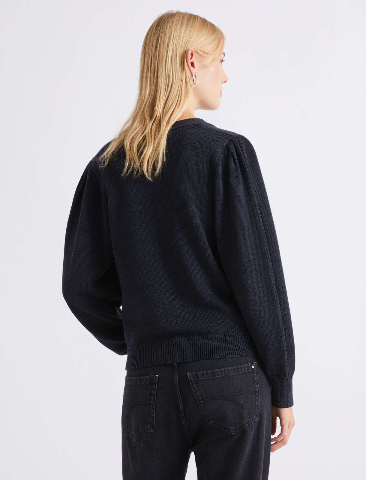Slim-fit V-neck cardigan - NAVY - Marella - 3