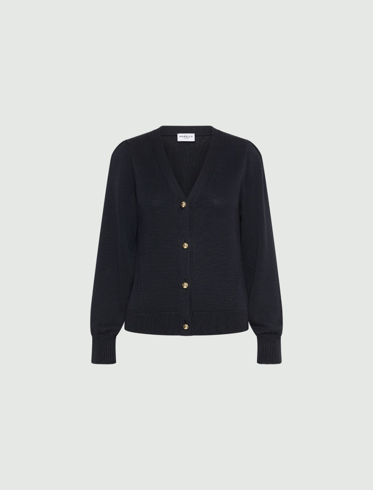 Slim-fit V-neck cardigan - NAVY - Marella