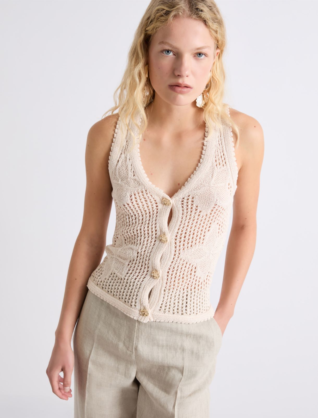 Weste aus Baumwolle - WEISS - Marella - 4