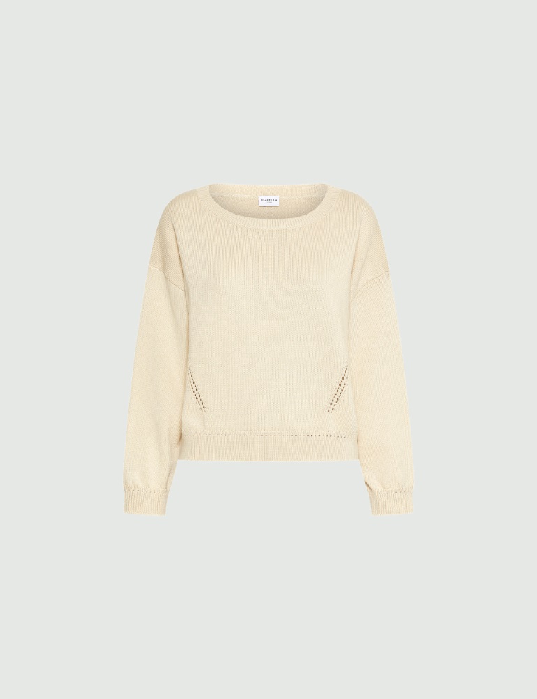 Cotton boat-neck sweater - Marella