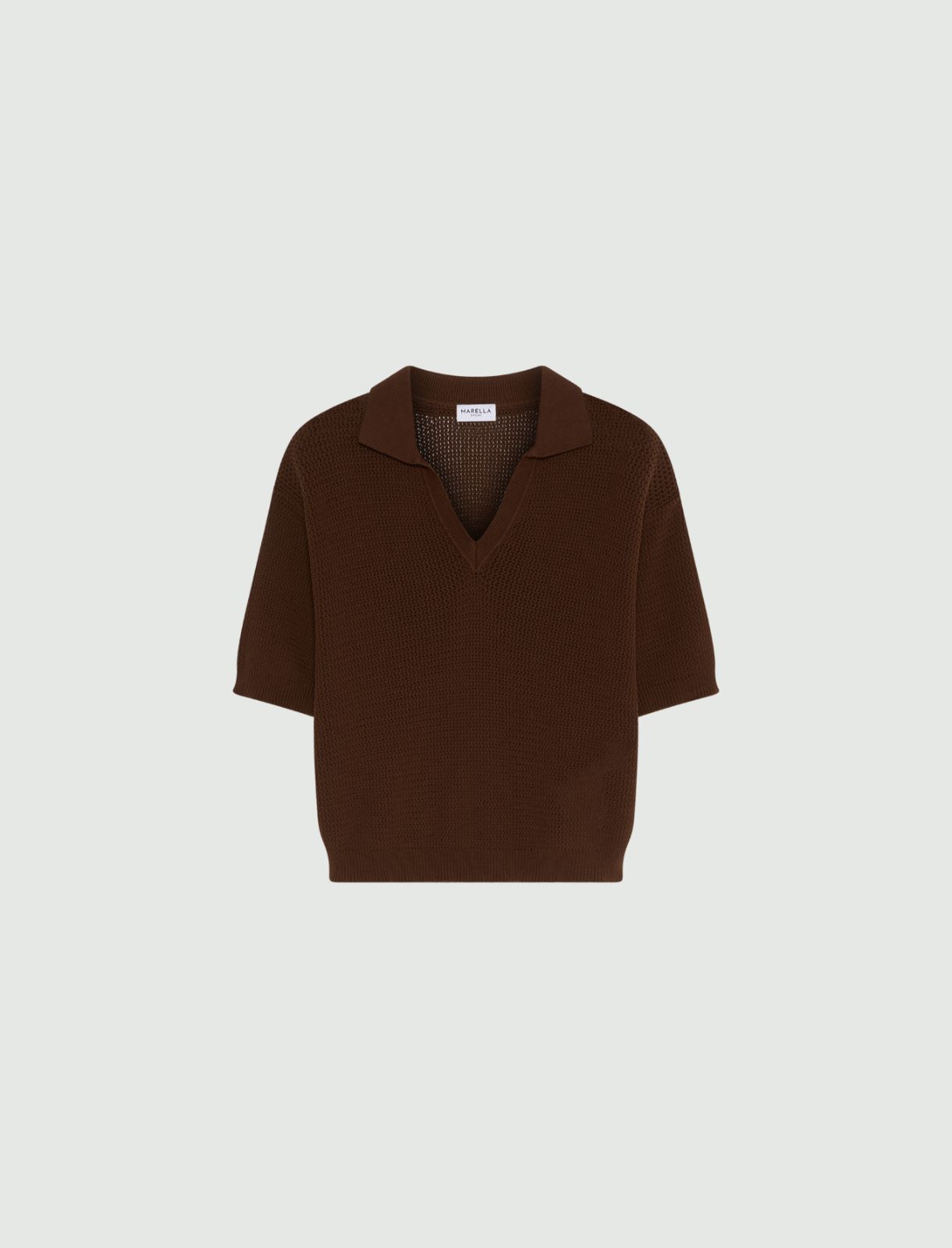 Pure cotton polo shirt - BROWN - Marella