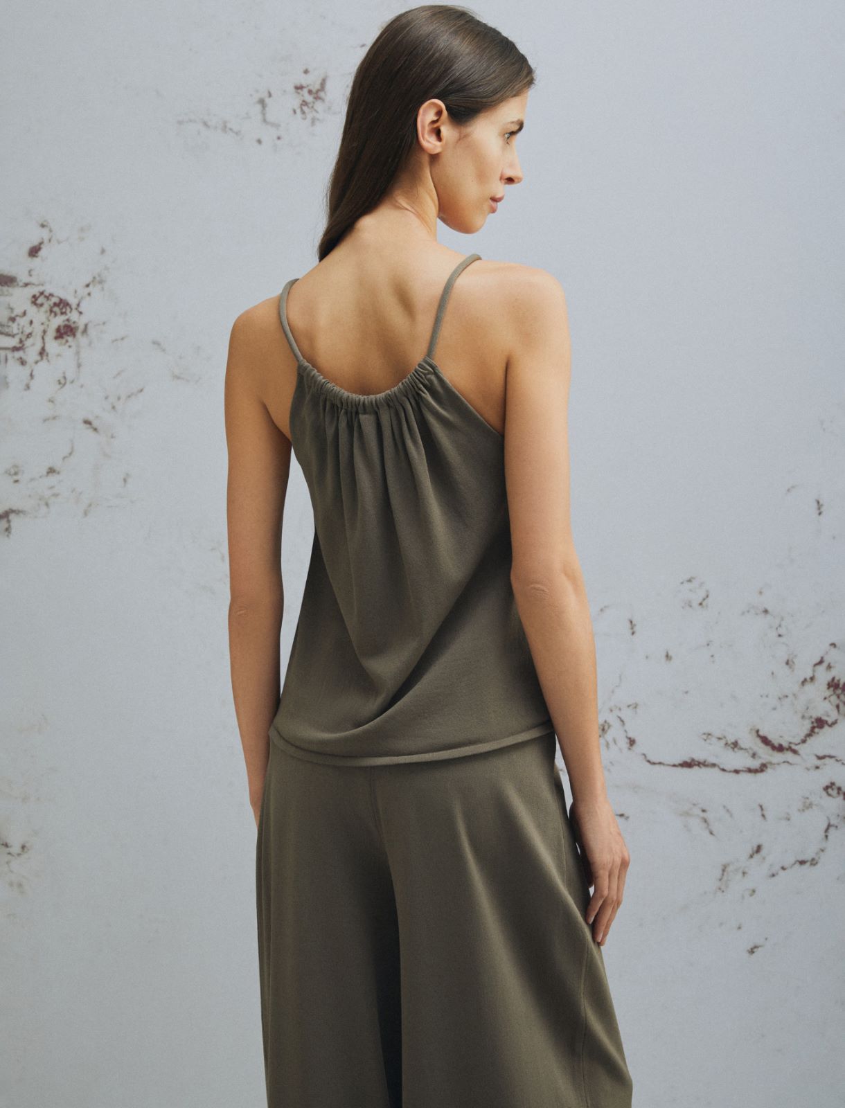 Sleeveless viscose top - BROWN - Marella - 3