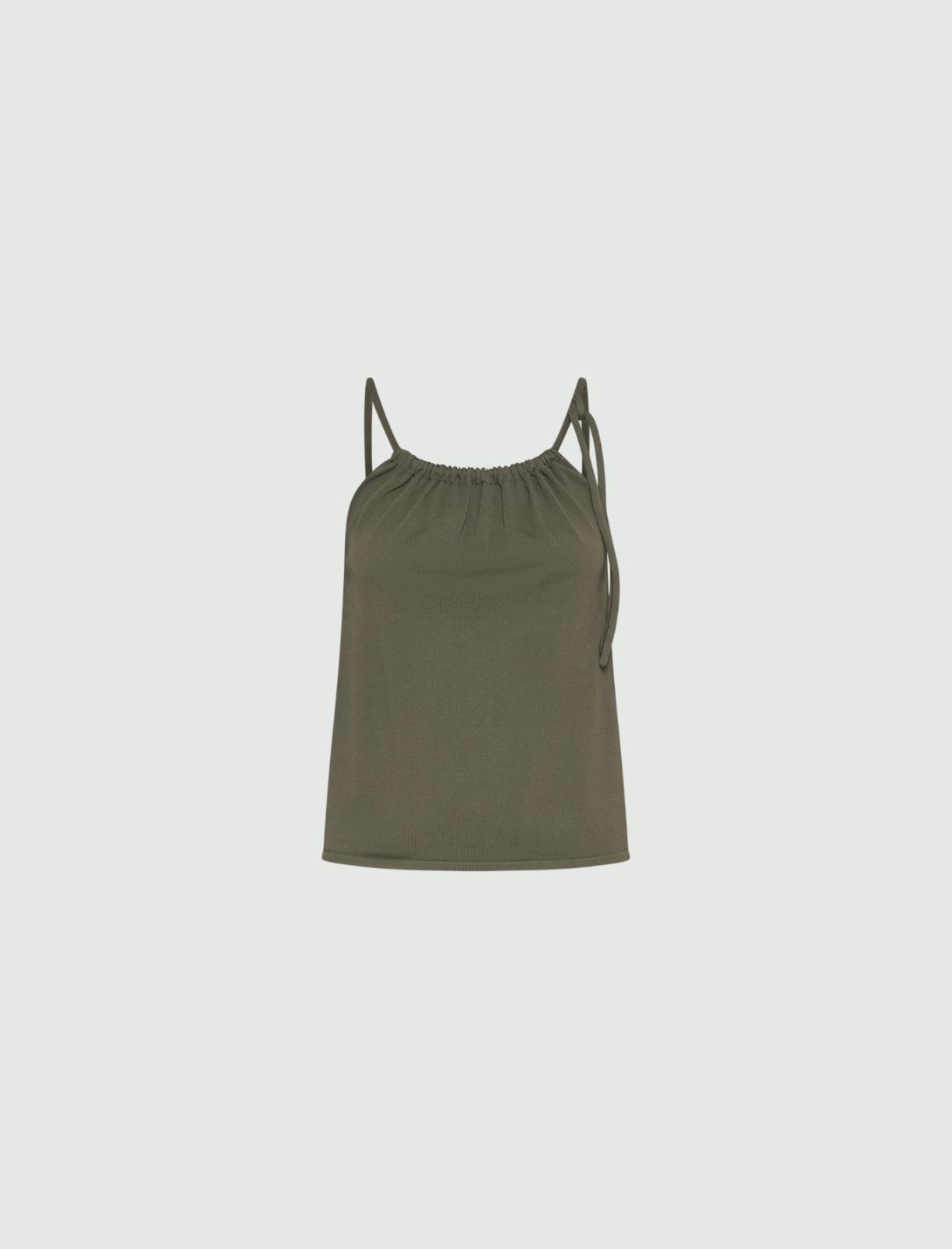 Sleeveless viscose top - BROWN - Marella