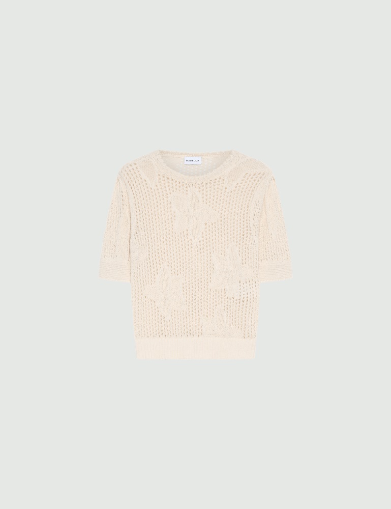Mesh-knit crew-neck sweater - Marella