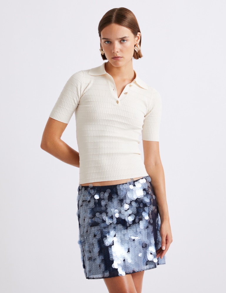 Viscose knit polo shirt - Marella