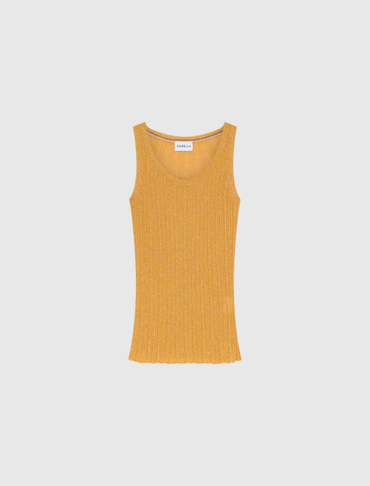 Lurex-embellished vest top - SAFFRON - Marella