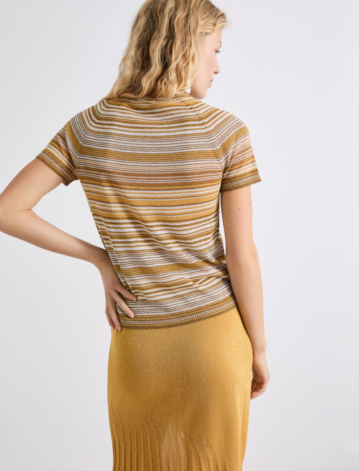 T-Shirt mit Lurexfäden - SAFRAN - Marella - 3