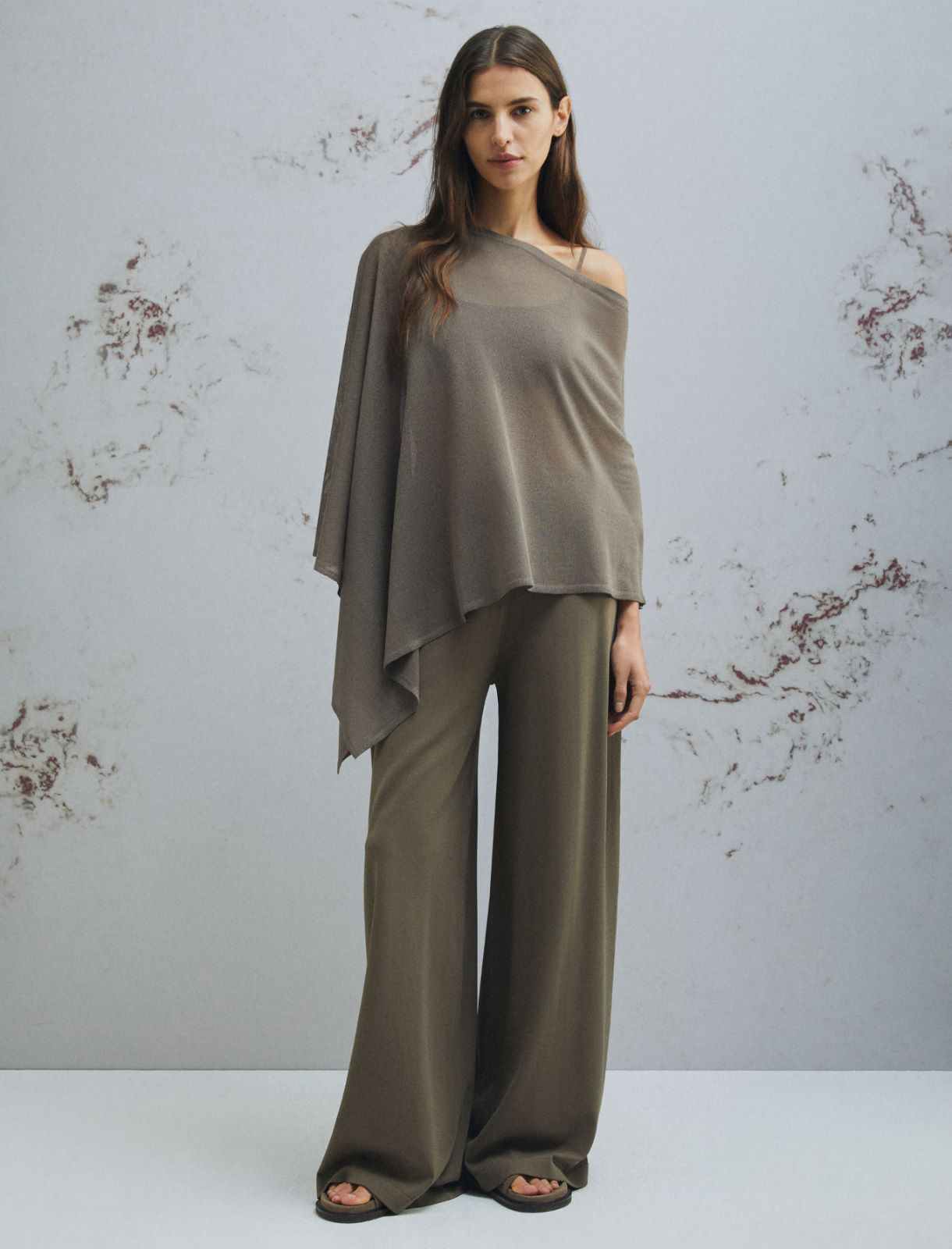 Maglia a mantella - MARRONE - Marella - 2