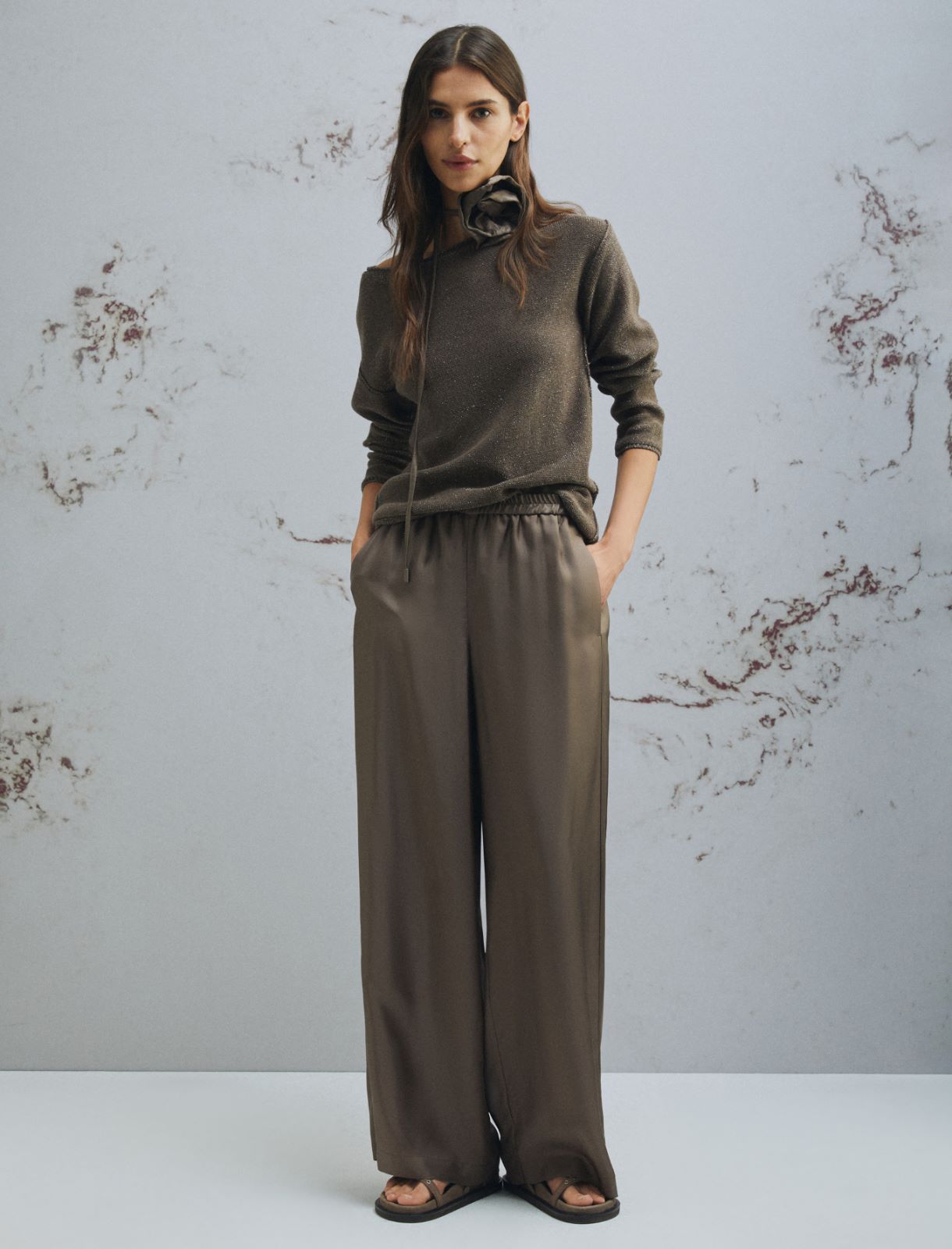 Maglia asimmetrica - MARRONE - Marella - 2