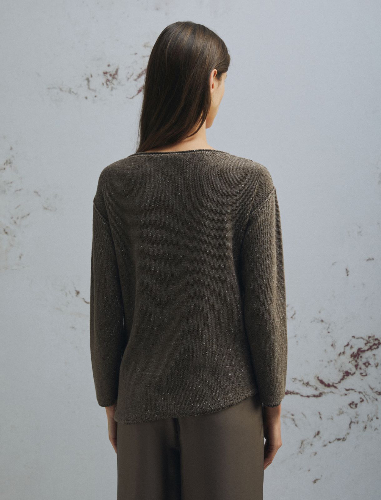 Maglia asimmetrica - MARRONE - Marella - 3