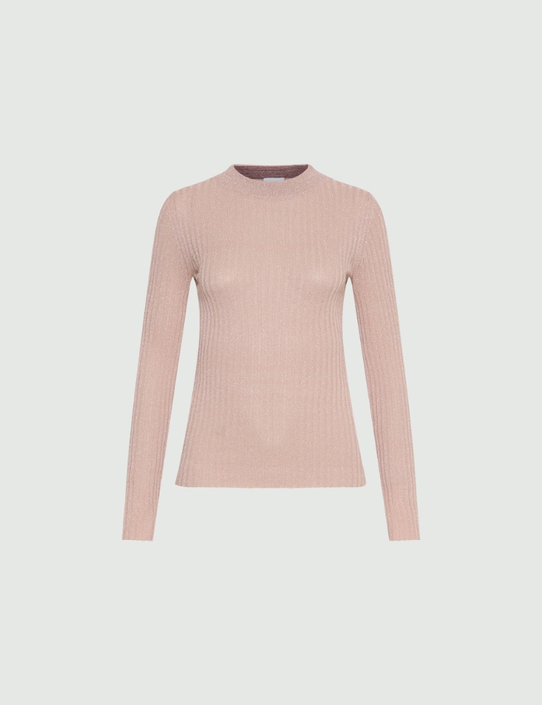 Lurex-embellished rib-knit sweater - Marella