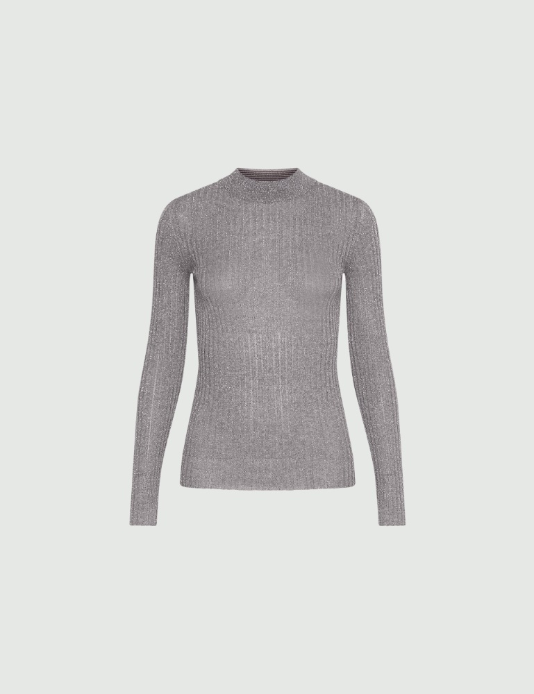 Lurex-embellished rib-knit sweater - Marella