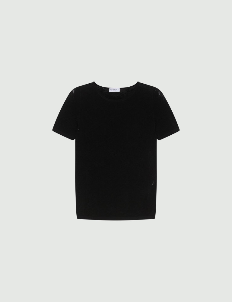 Ultra-light lace knit T-shirt - Marella