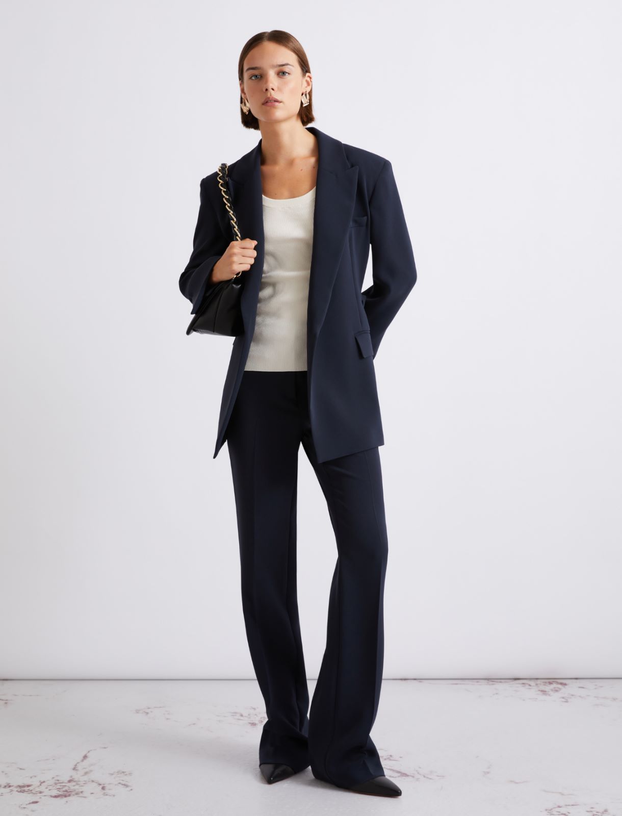 Rib-knit viscose vest top - CREAM - Marella - 2