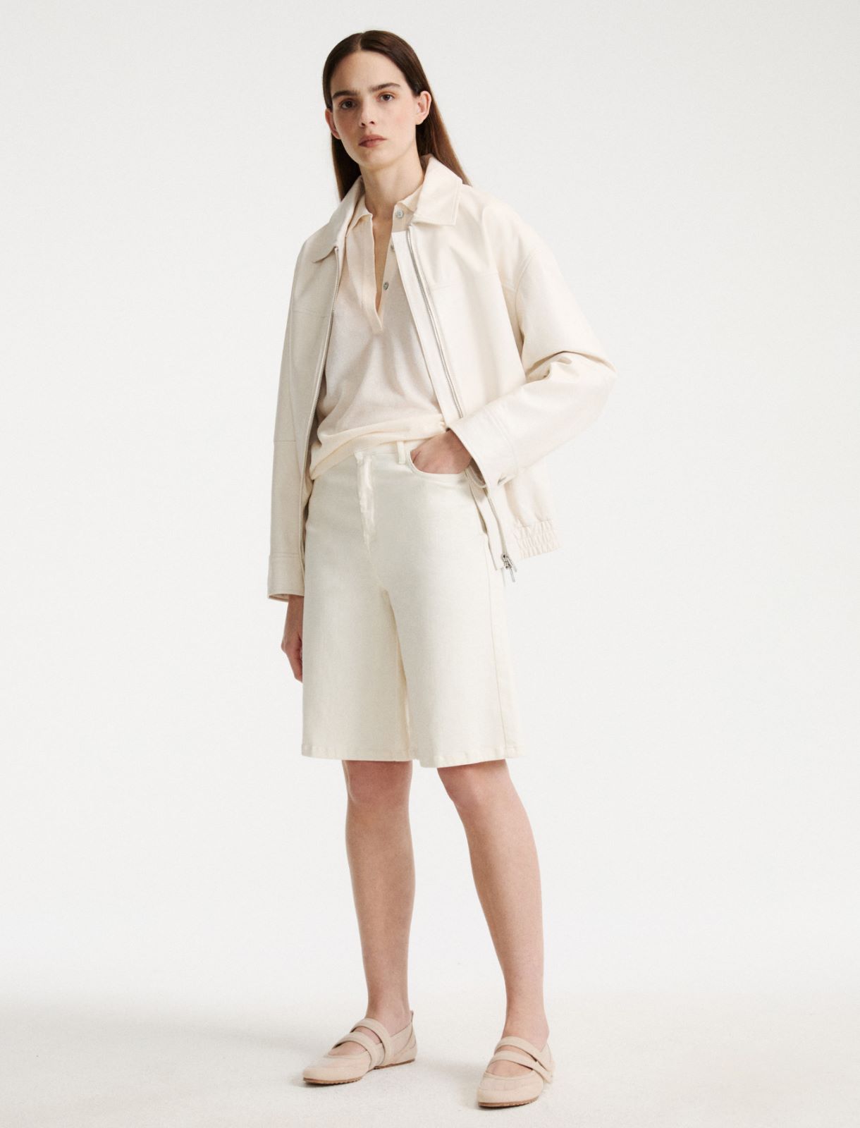 Short-sleeved viscose sweater - WOOL WHITE - Marella - 2