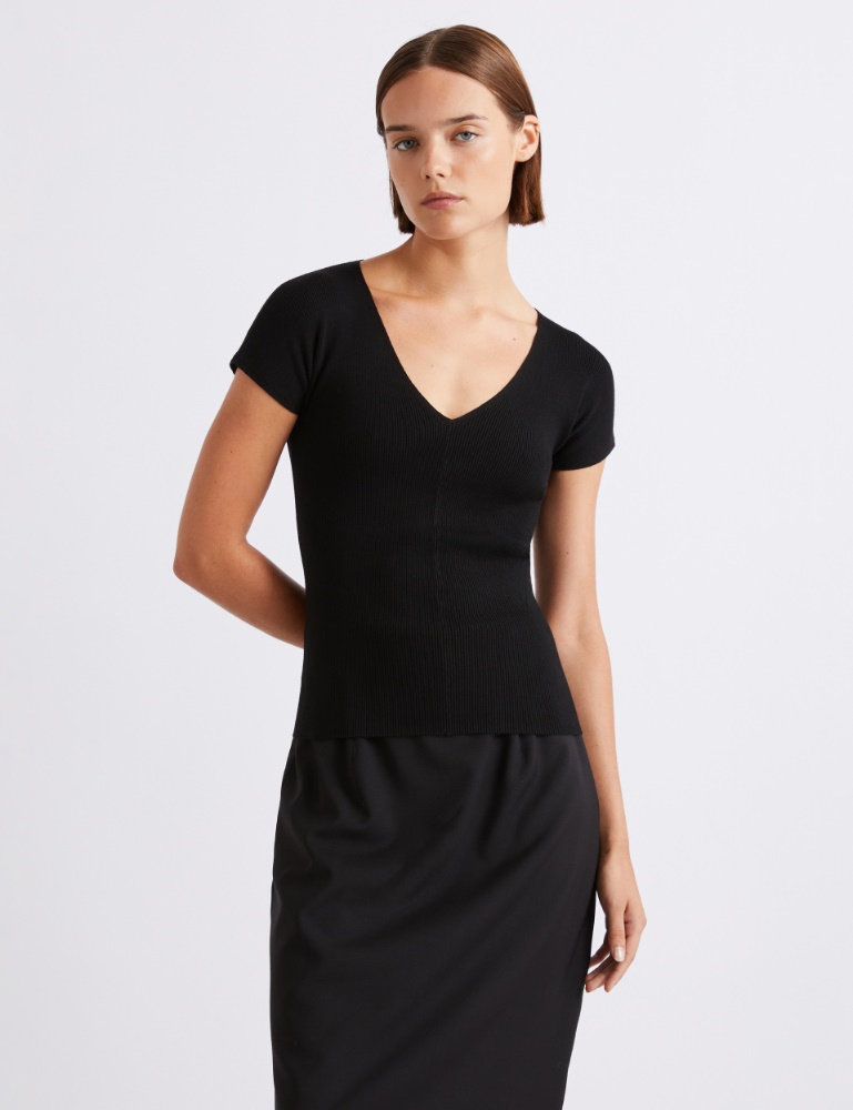 Rib-knit viscose sweater - Marella