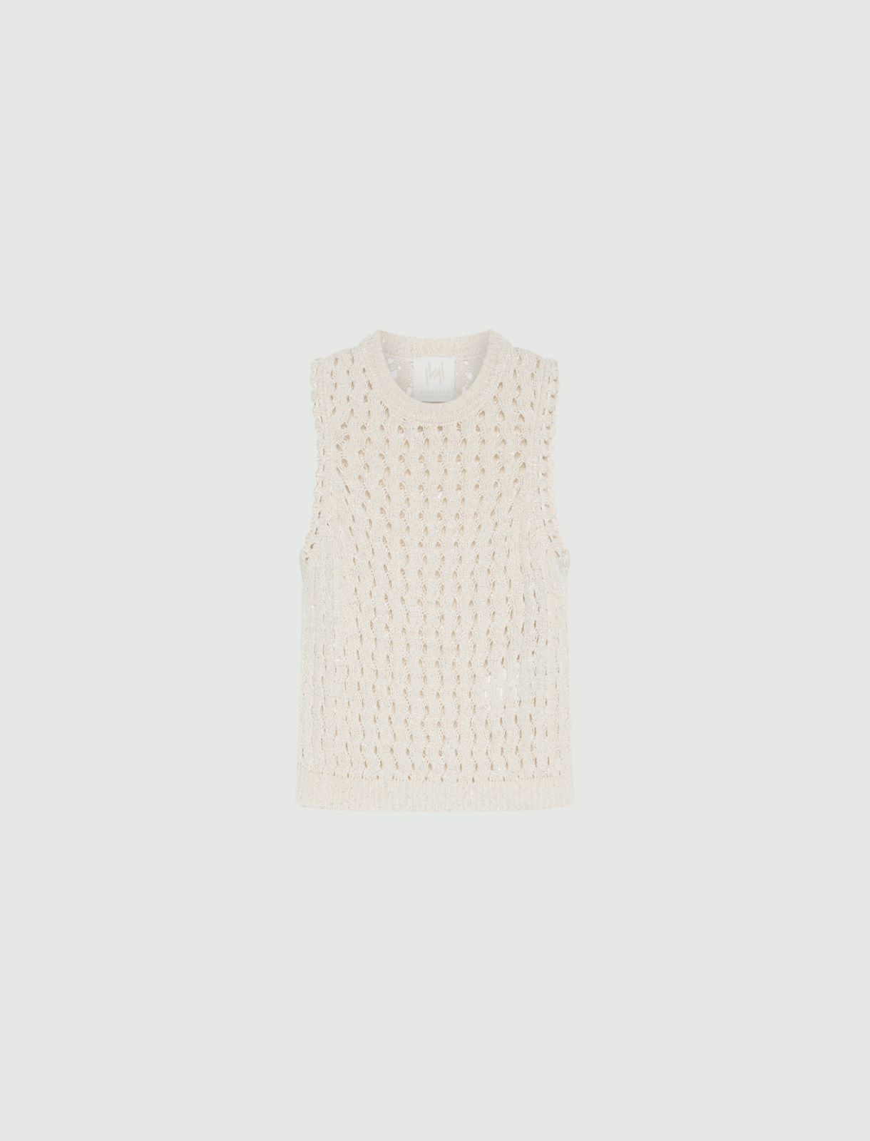 Mouliné cotton top - WOOL WHITE - Marella