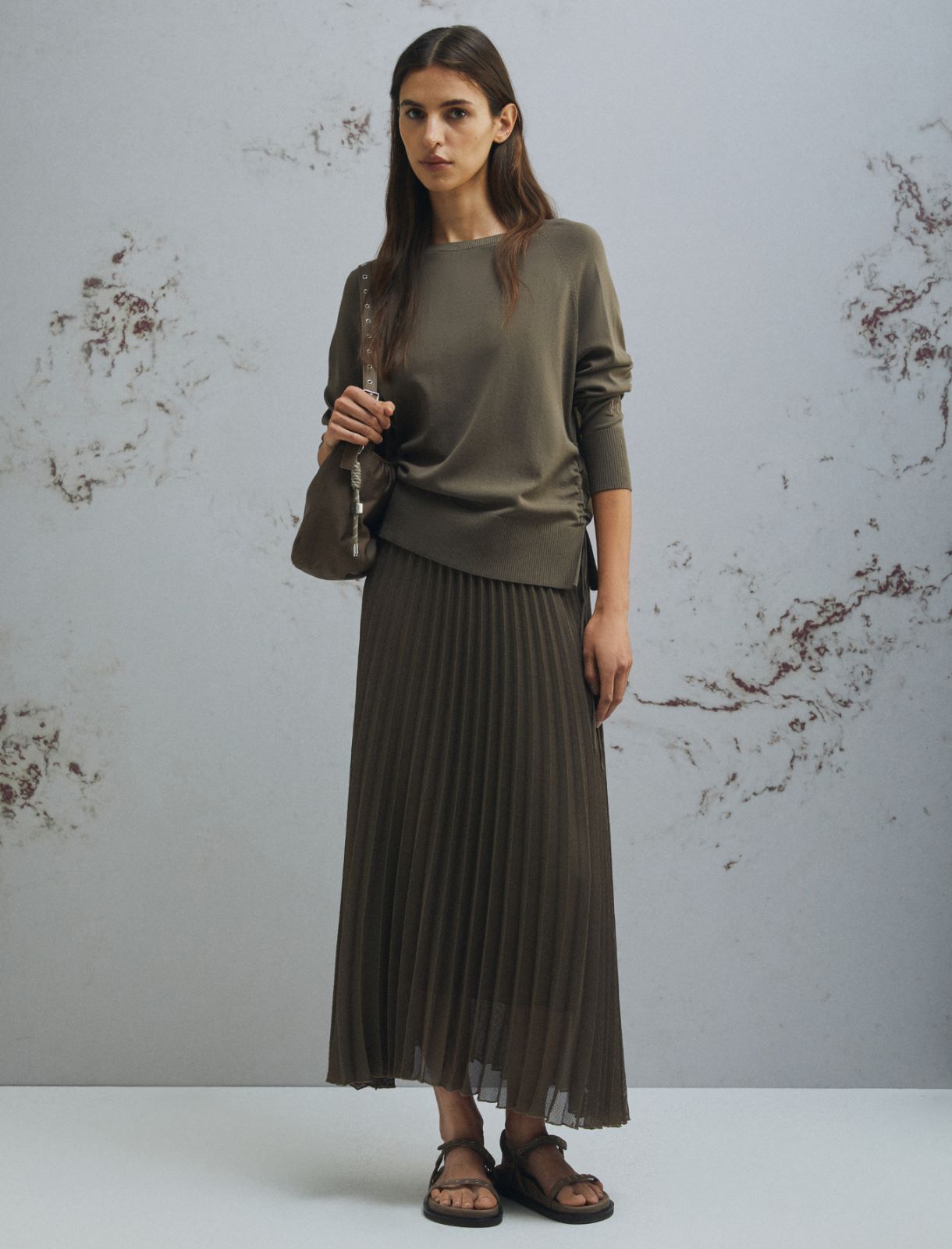 Pull avec cordon de serrage - BRUN - Marella - 2