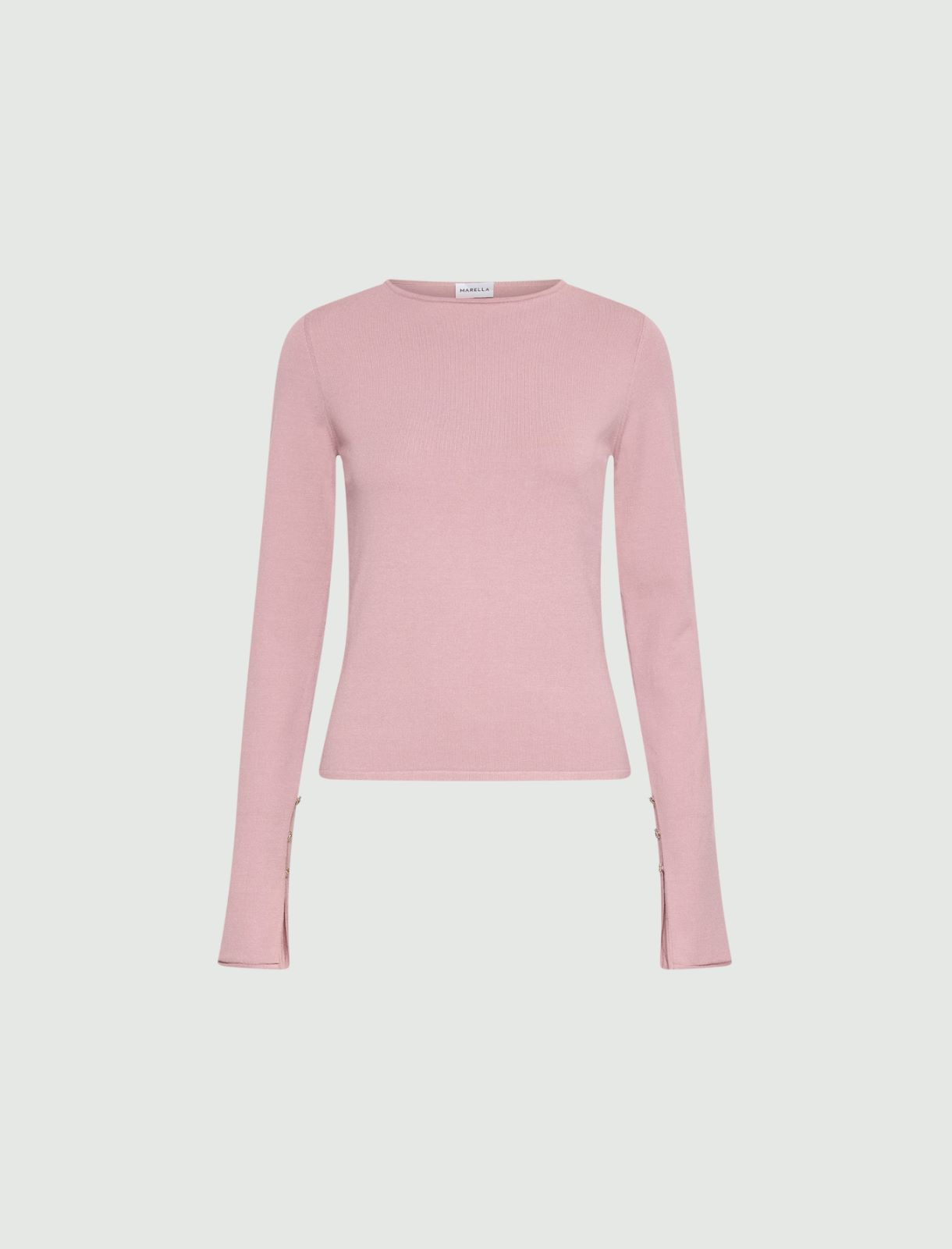 Viscose sweater with bejewelled button detail - Hortensia - Marella
