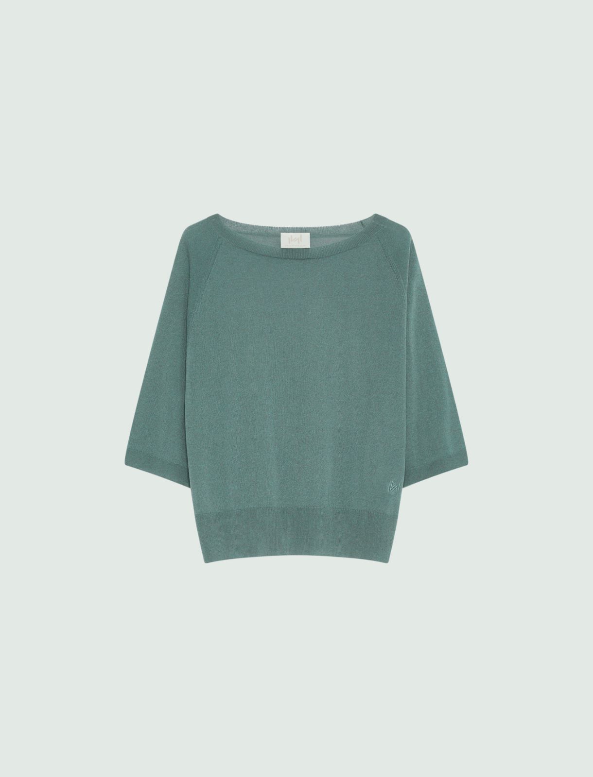 Tulle-look viscose sweater - GREEN - Marella