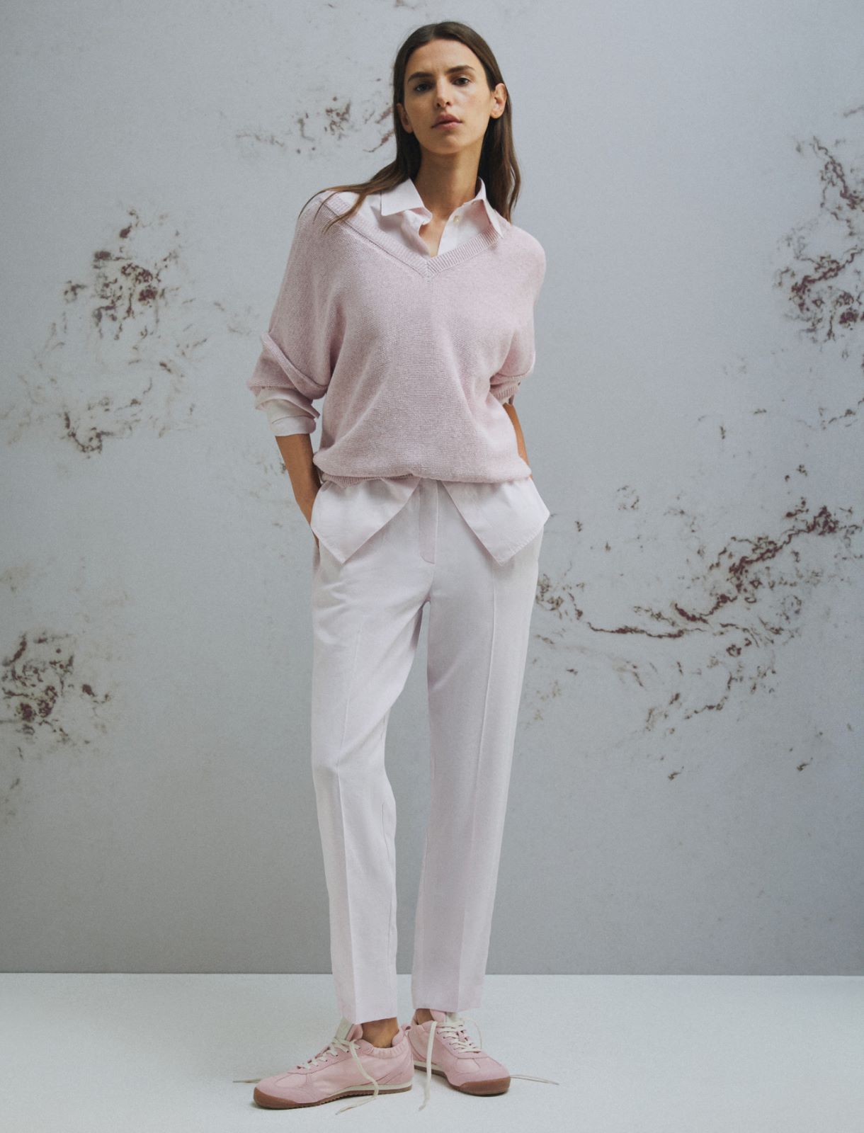 Lurex-embellished oversized sweater - PINK - Marella - 2