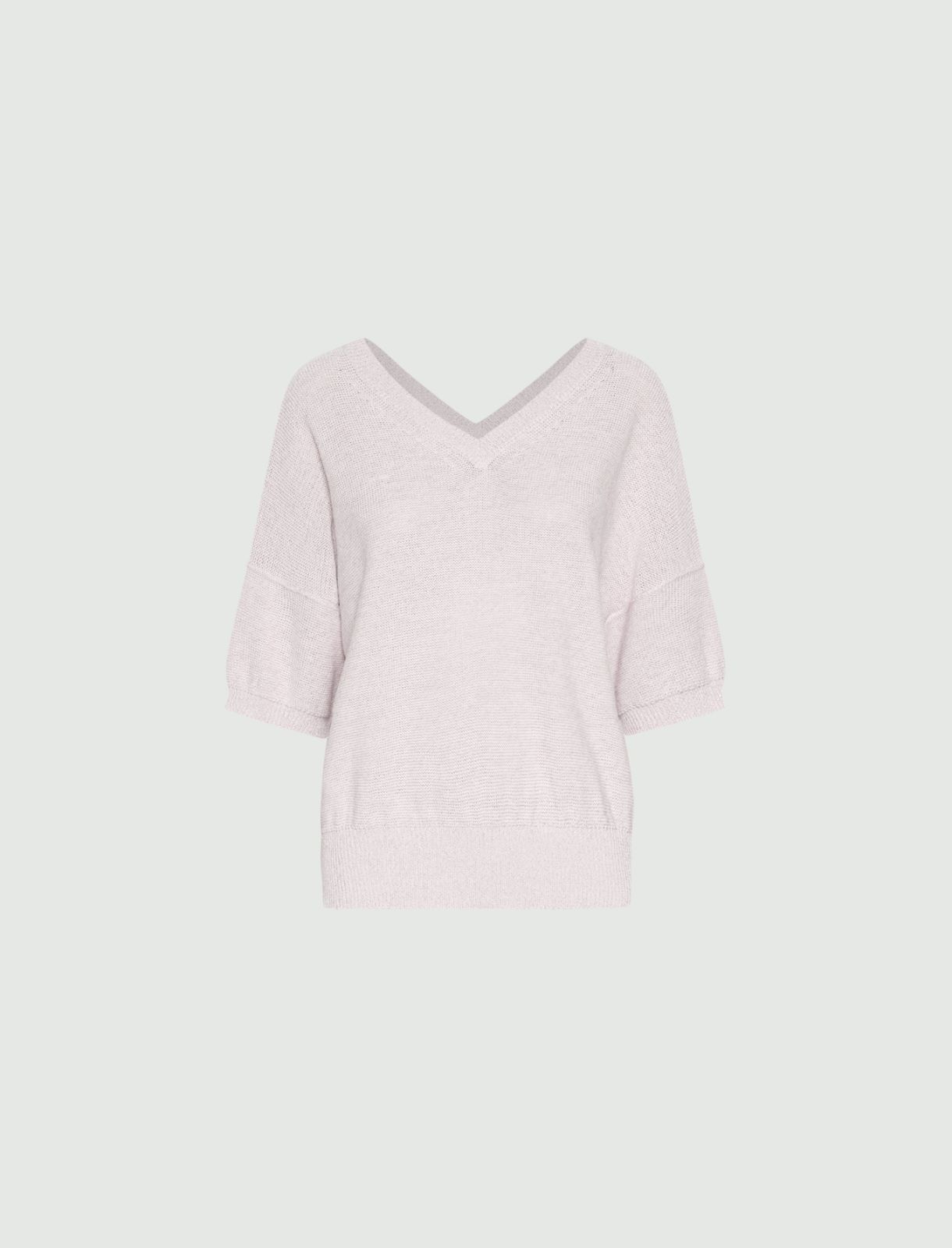 Lurex-embellished oversized sweater - PINK - Marella