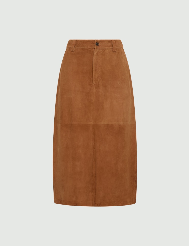 Straight-fit suede skirt - Marella