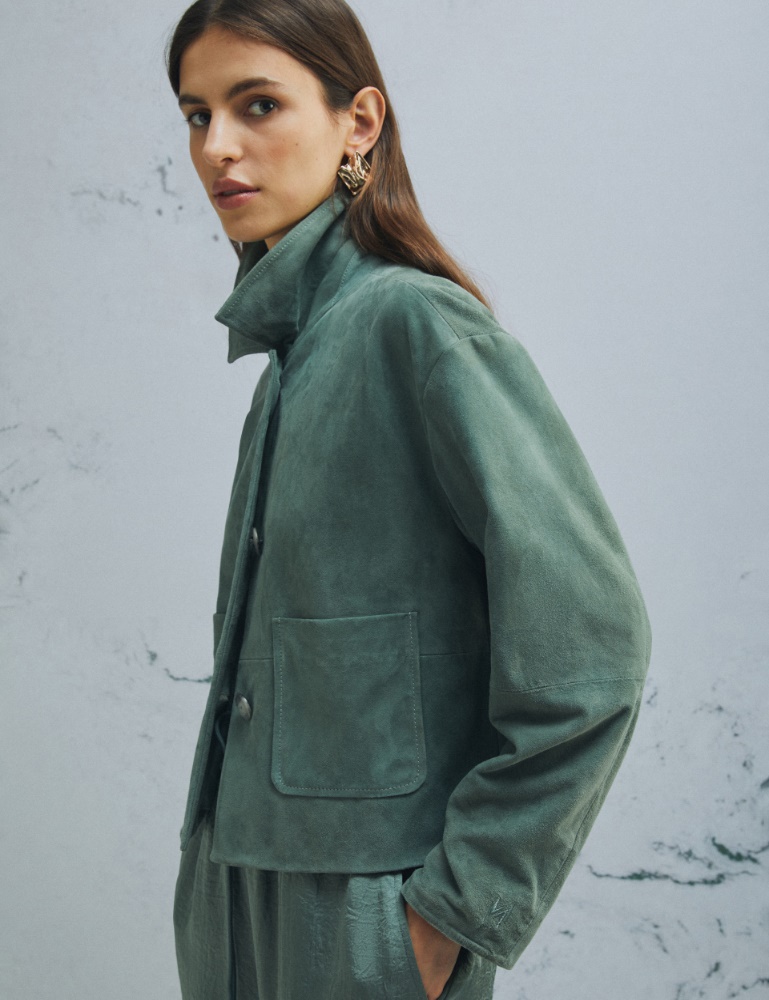 Boxy-Jacke aus Veloursleder - Marella