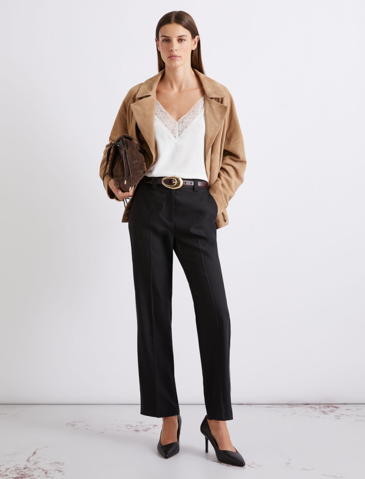 Veste en daim - NATUREL - Marella - 2