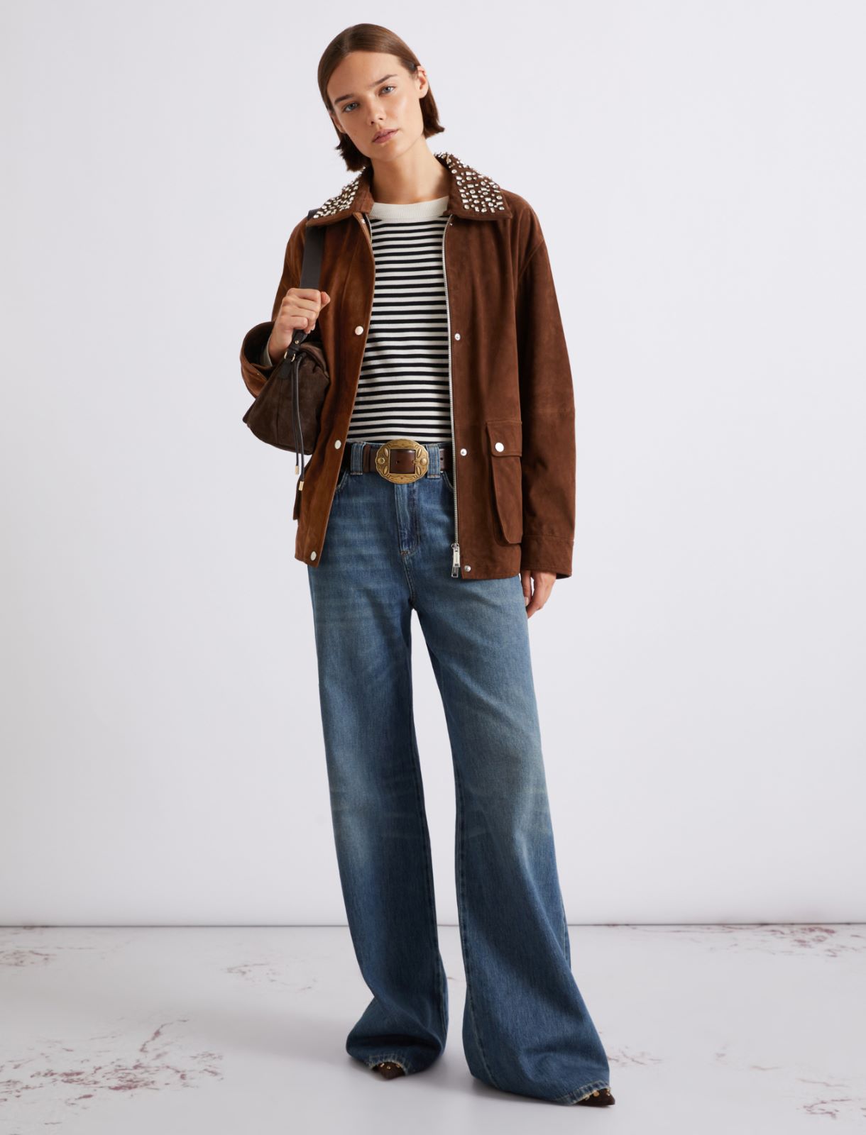 Veste en daim - BRUN - Marella - 2