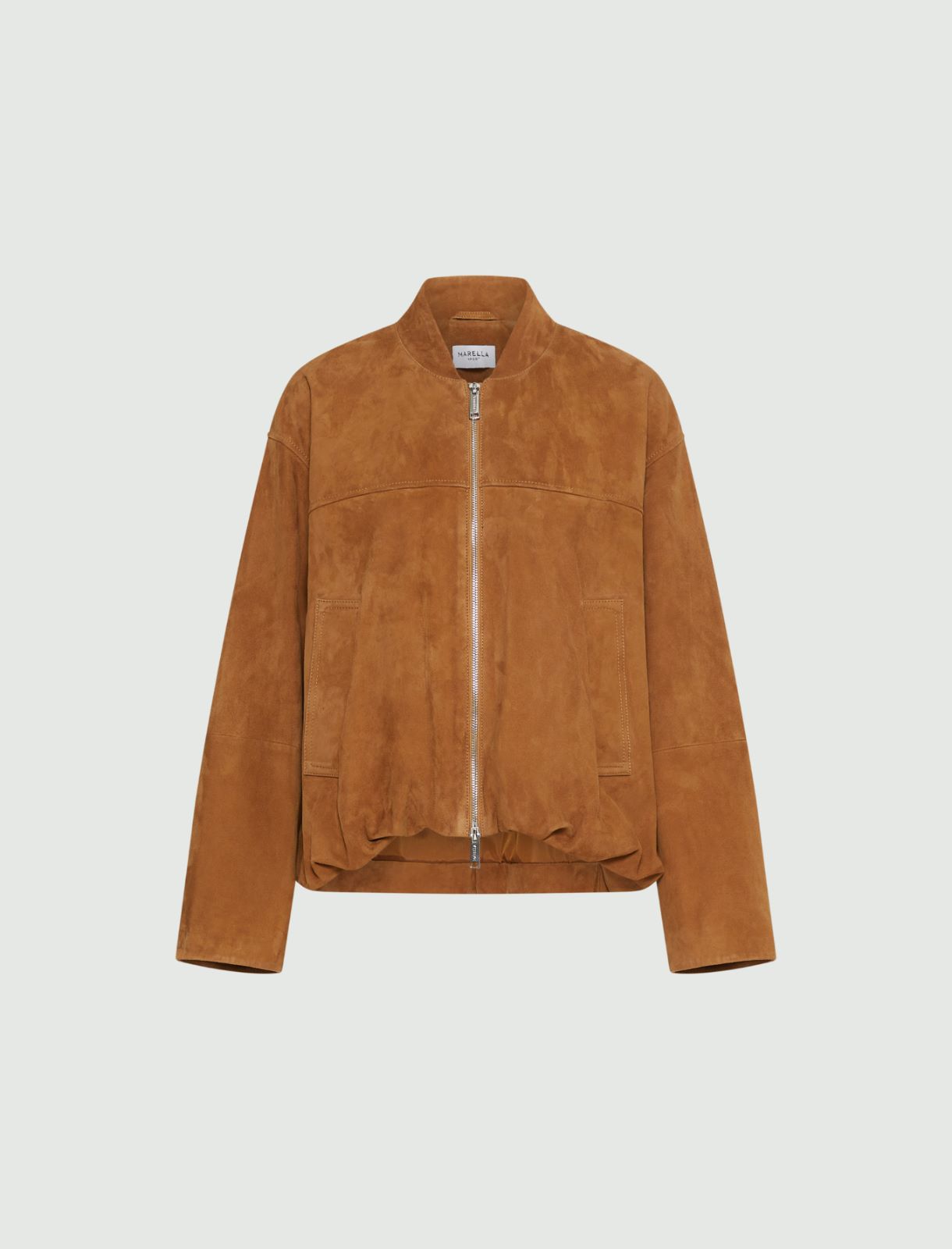 Suede blouson jacket - CAMEL - Marella