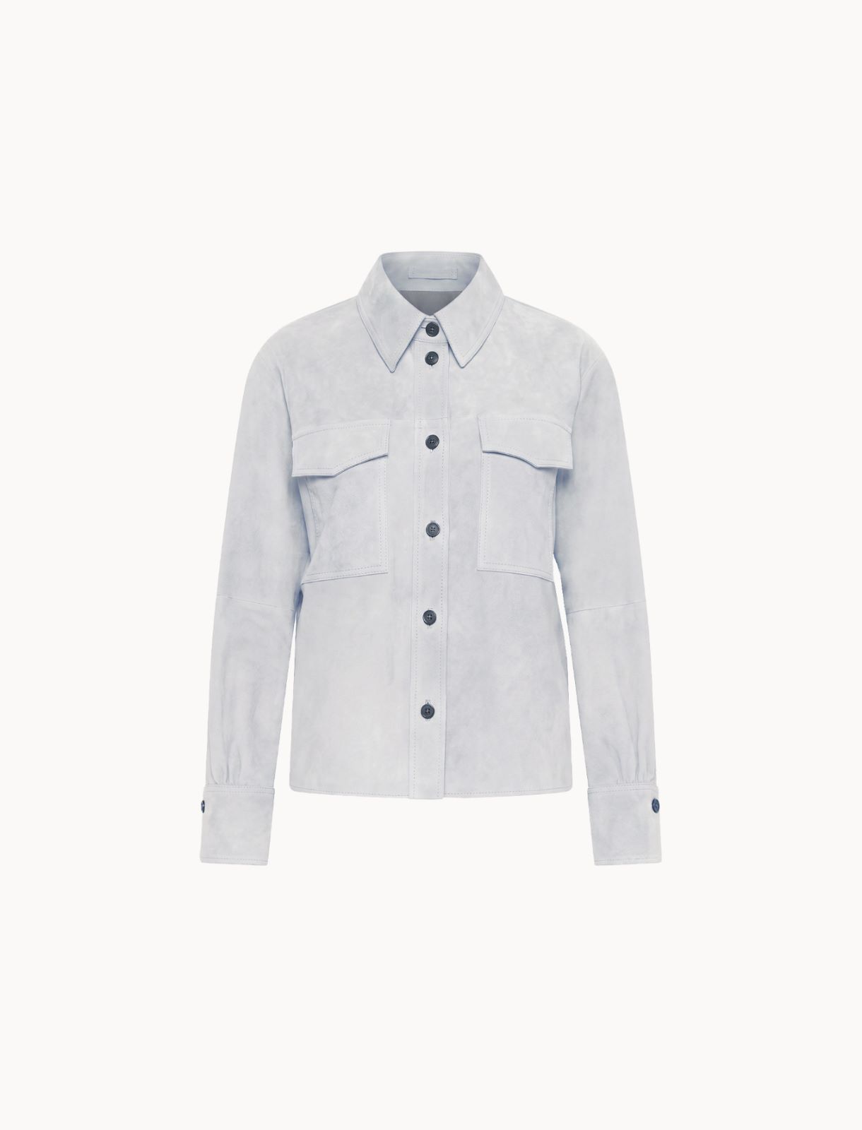 Giacca camicia in camoscio - AZZURRO - Marella