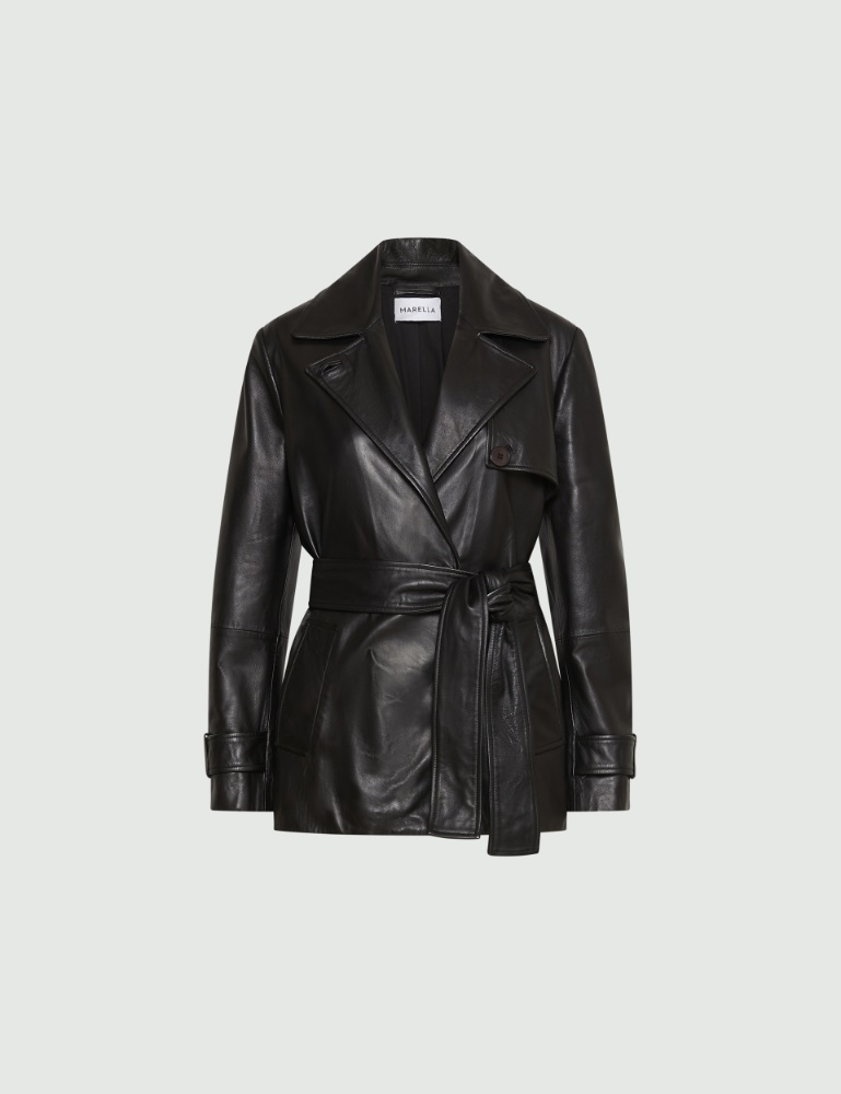 Leather trench coat - Marella