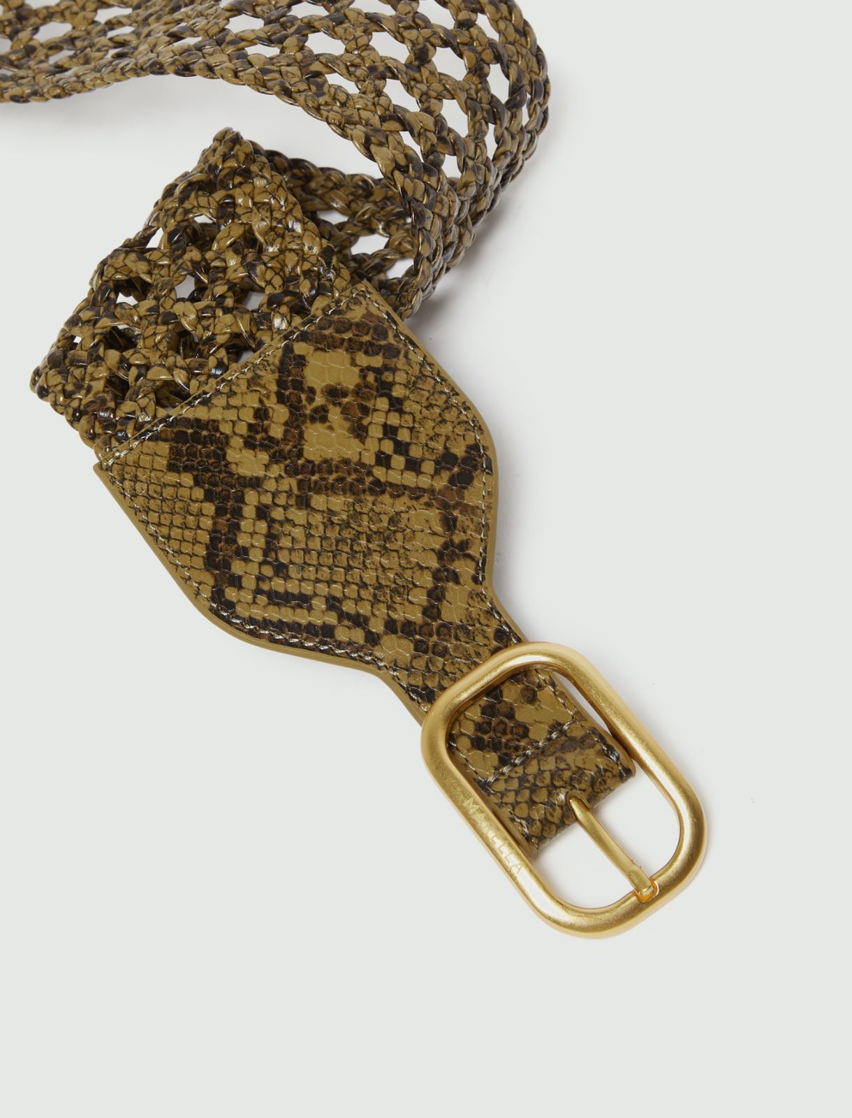 Python-print high-waist belt - KAKI - Marella - 2